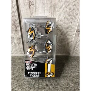 Northwest College Missouri Tigers Shower Curtain Hooks Rings 12 pc Dorm Sports